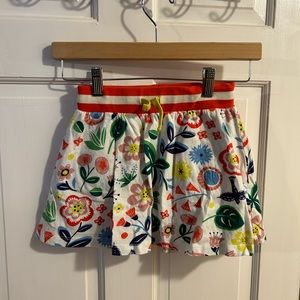 Mini Boden Girls floral print skirt, size 7/8.